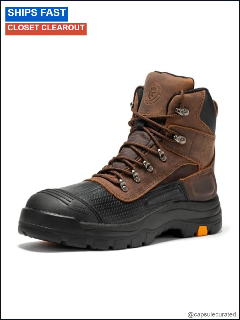 Men's Steel Toe Waterproof Leather Work Boots - Puncture Resistant